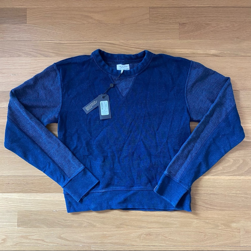 Rag & Bone Lightweight Indigo Dyed Sweatshirt - NWT